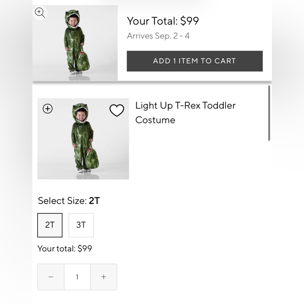 T-Rex Dinosaur Costume By Potterybarn Kids! — image 5 of 7